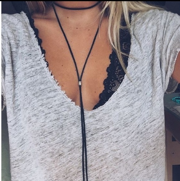 WESTERN SUEDE CHOKER NECKLACE - Picture 1 of 1